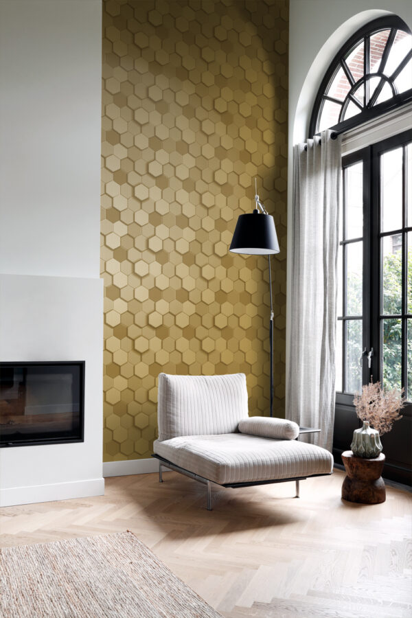 Origin Wallcoverings 3d mesilasvaha motiiv tapeet - kuld