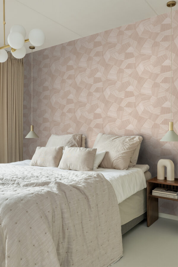 Origin Wallcoverings tapeet graafiline 3D pehme roosa