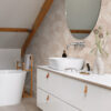Origin Wallcoverings tapeet graafiline 3D pehme roosa
