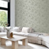 Origin Wallcoverings 3D leheprint tapeet - hallikasroheline