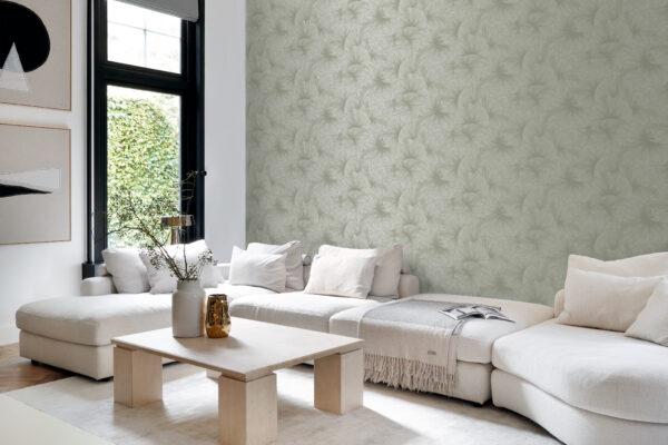 Origin Wallcoverings 3D leheprint tapeet - hallikasroheline