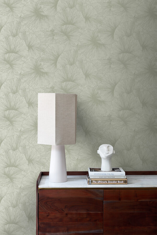 Origin Wallcoverings 3D leheprint tapeet - hallikasroheline