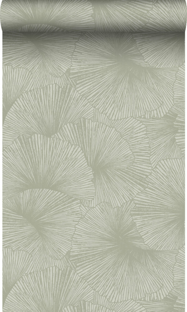 Origin Wallcoverings 3D leheprint tapeet - hallikasroheline