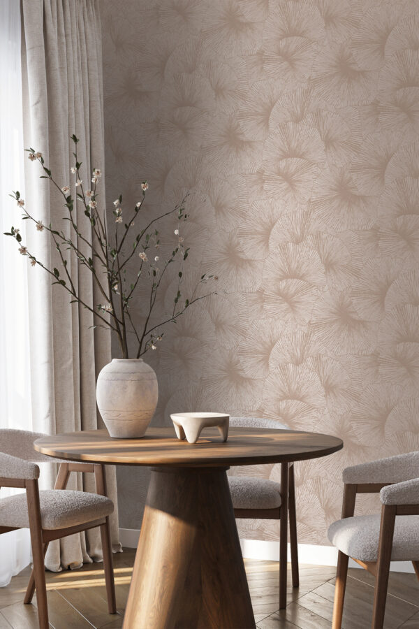Origin Wallcoverings 3D lehtede tapeet - antiikroosa