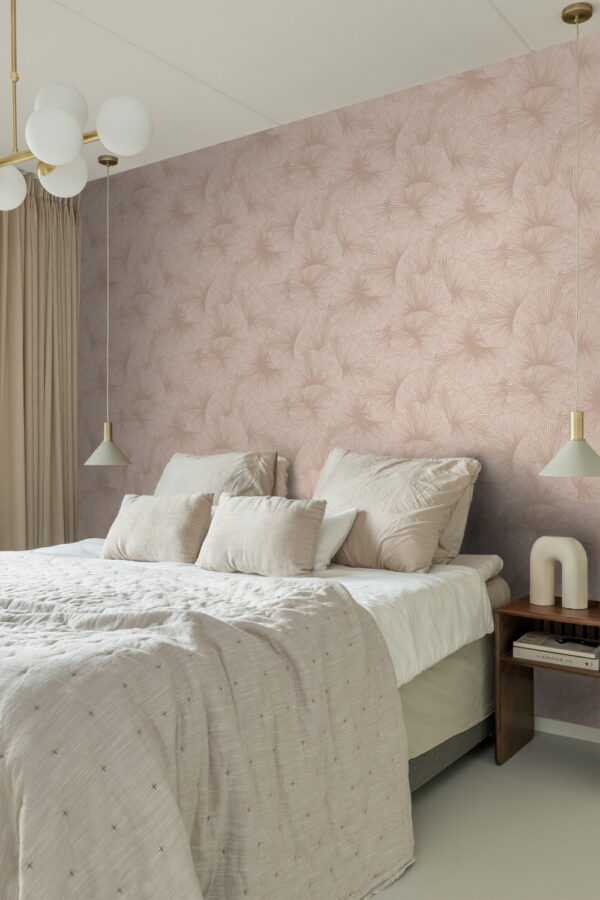 Origin Wallcoverings 3D lehtede tapeet - antiikroosa