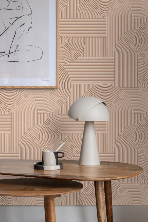 Origin Wallcoverings tapeet graafiline 3D terrakota roosa