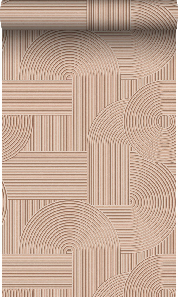 Origin Wallcoverings tapeet graafiline 3D terrakota roosa