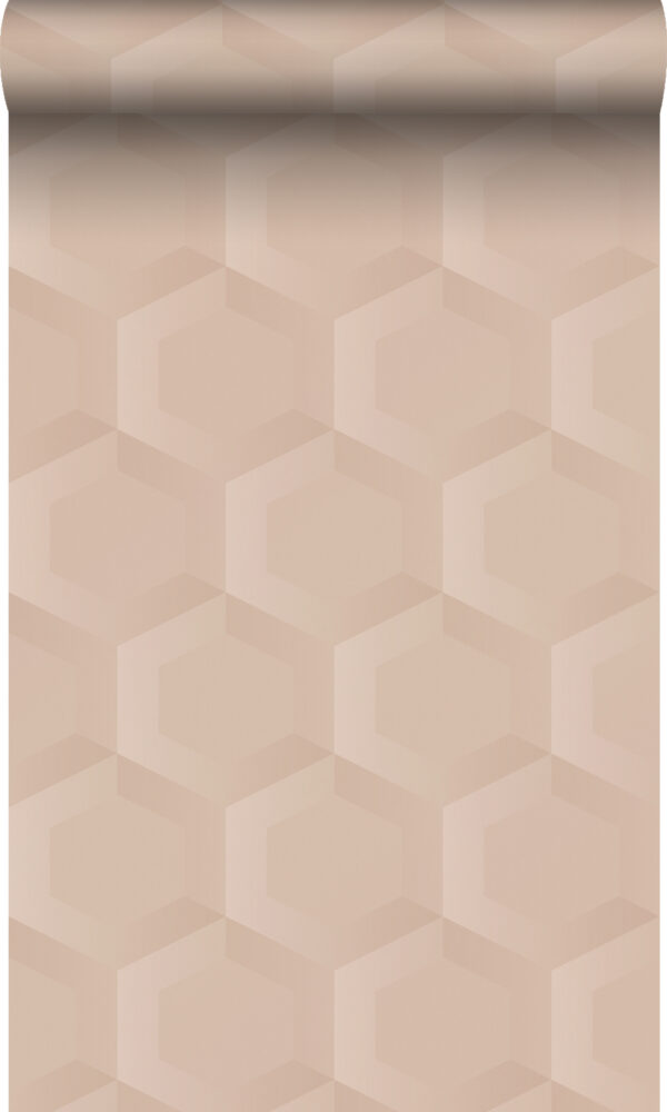Origin Wallcoverings 3d mesilasvaha motiiv tapeet - heleroosa