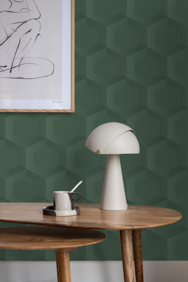 Origin Wallcoverings 3d mesilasvaha motiiv tapeet - tume roheline
