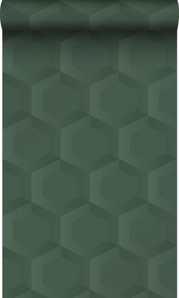 Origin Wallcoverings 3d mesilasvaha motiiv tapeet - tume roheline