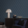Origin Wallcoverings 3d mesilasvaha motiiv tapeet - tumesinine