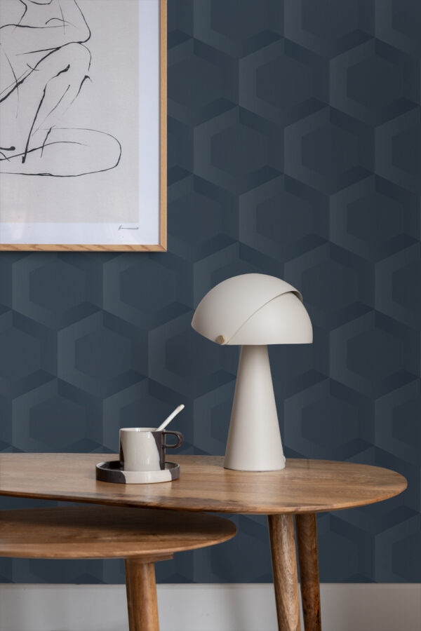 Origin Wallcoverings 3d mesilasvaha motiiv tapeet - tumesinine