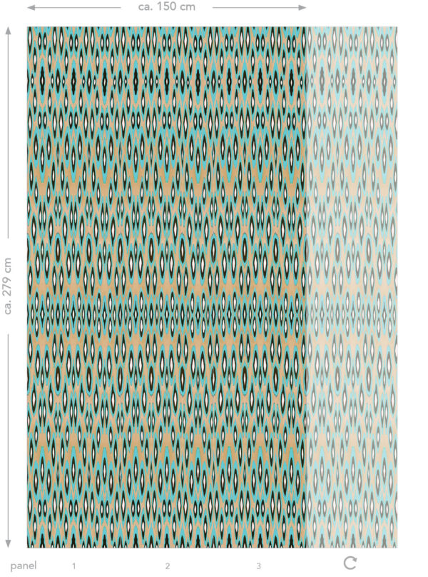 Origin Wallcoverings seina fototapeet coco ikat - türkiis