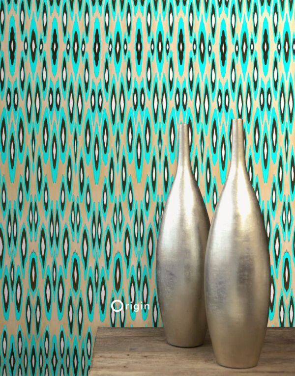 Origin Wallcoverings seina fototapeet coco ikat - türkiis