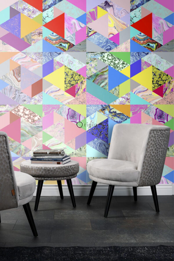 Origin Wallcoverings mittekootud tapeet XXL värvikas marmor mitmevärviline