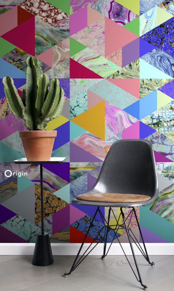 Origin Wallcoverings mittekootud tapeet XXL värvikas marmor mitmevärviline