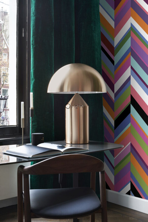 Origin Wallcoverings mittekootud tapeet XXL siksakmotiiv mitmevärviline