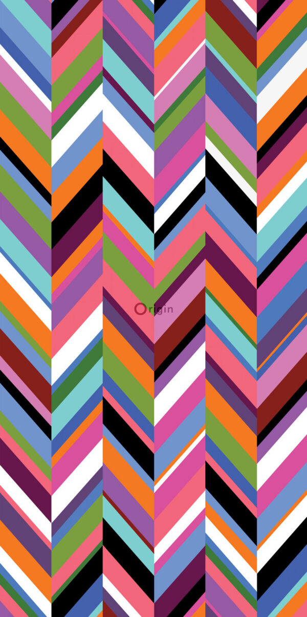 Origin Wallcoverings mittekootud tapeet XXL siksakmotiiv mitmevärviline
