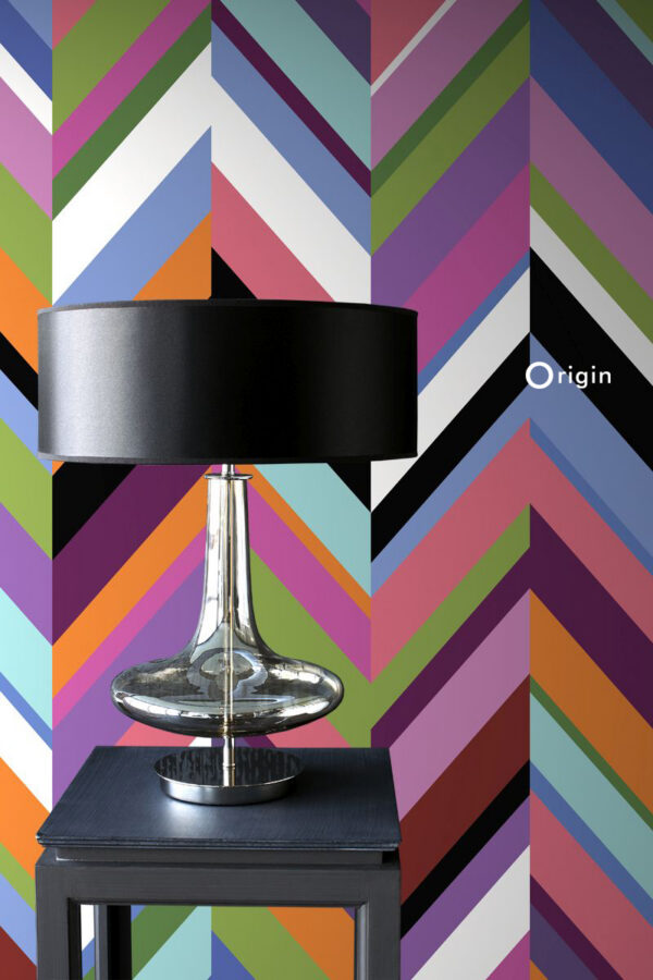 Origin Wallcoverings mittekootud tapeet XXL siksakmotiiv mitmevärviline