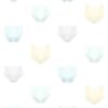 Origin Wallcoverings origami loomapead fototapeet - mündiroheline, pastelsinine, pastelkollane, hele soe hall ja mattvalge