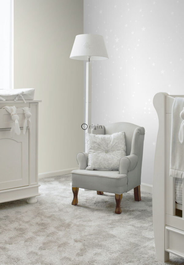 Origin Wallcoverings tähistaeva fototapeet - soe hall ja matt valge