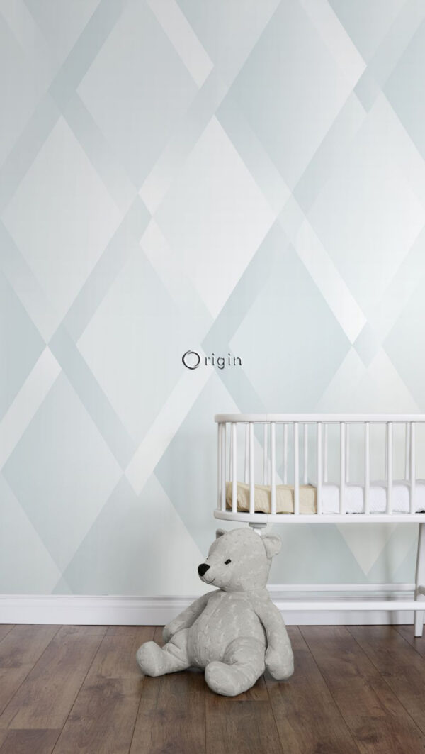Origin Wallcoverings fototapeet gradient rombimotiiv - pastelsinine ja mündiroheline