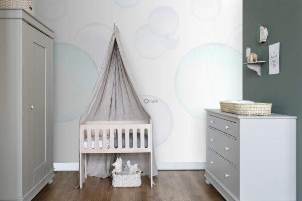 Origin Wallcoverings suur fototapeet hõljuvad mullid - pastelllilla, mündiroheline ja pastellsinine