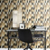 Origin Wallcoverings mitte-kootud tapeet XXL rohumatt graafiline 3D must, beež ja kreembeež