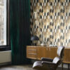 Origin Wallcoverings mitte-kootud tapeet XXL rohumatt graafiline 3D must, beež ja kreembeež