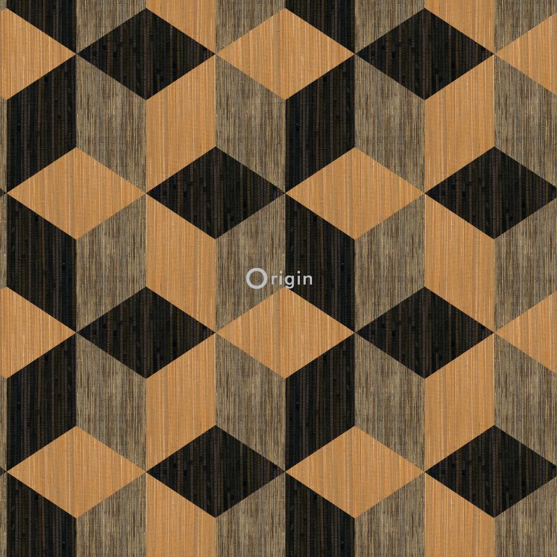 Origin Wallcoverings mittekootud tapeet XXL rohumatt graafiline 3D motiiv helepruun ja tumepruun