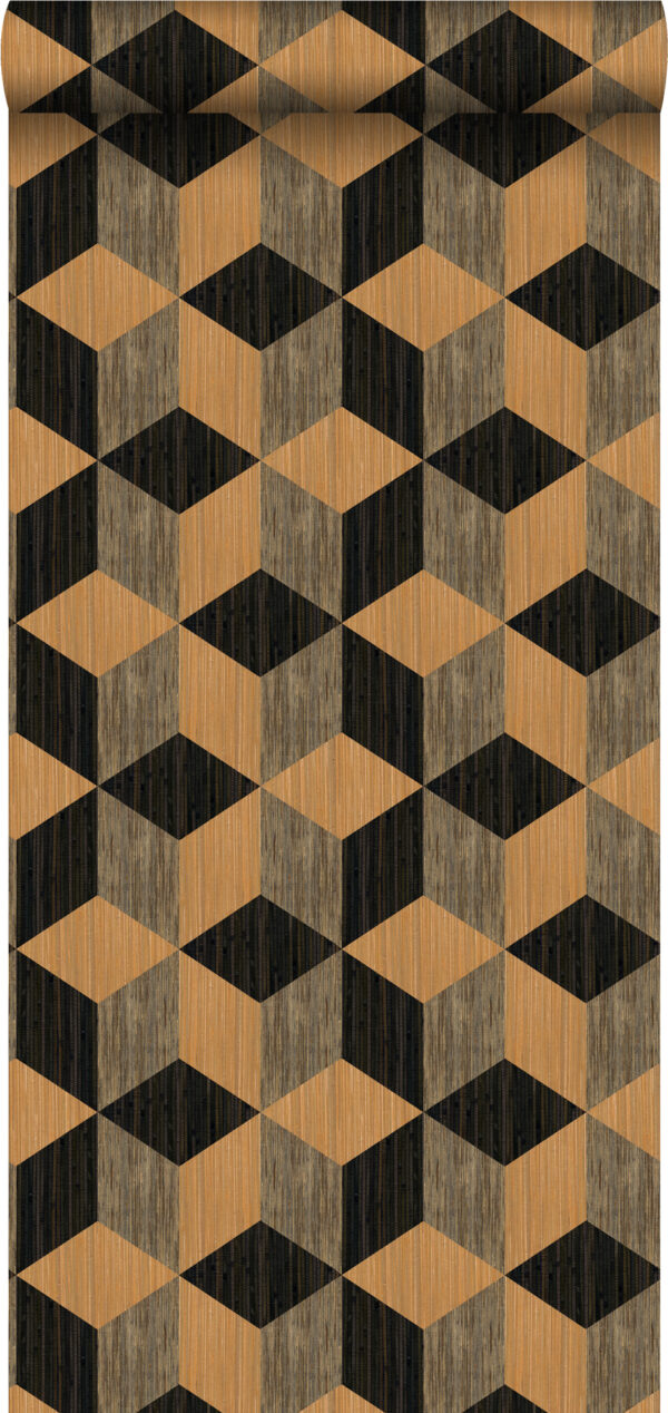 Origin Wallcoverings mittekootud tapeet XXL rohumatt graafiline 3D motiiv helepruun ja tumepruun
