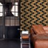 Origin Wallcoverings mittekootud tapeet XXL rohumatt graafiline 3D motiiv helepruun ja tumepruun