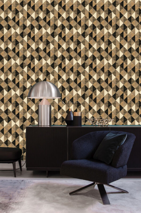 Origin Wallcoverings mittekoeline XXL tapeet rohumatt graafiline 3D must, pruun ja beež