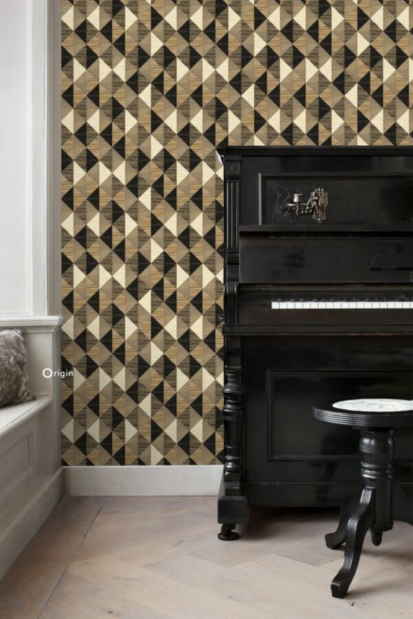 Origin Wallcoverings mittekoeline XXL tapeet rohumatt graafiline 3D must, pruun ja beež
