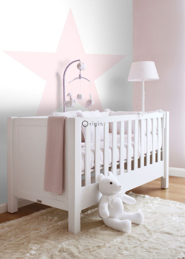 Origin Wallcoverings seinafototapeet tähed pehme roosa