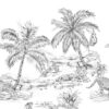 Origin Wallcoverings seinafototapeet safari joonistatud pliiatsiga - mustvalge