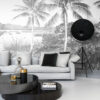 Origin Wallcoverings fototapeet maastik palmidega - mustvalge