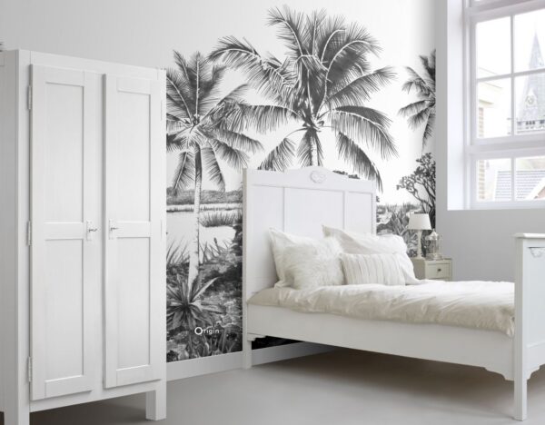 Origin Wallcoverings fototapeet maastik palmidega - mustvalge