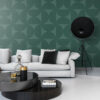 Origin Wallcoverings mittekootud tapeet XXL poolringid - tume roheline