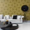 Origin Wallcoverings mittekootud tapeet XXL poolringid - sinepikollane