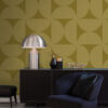 Origin Wallcoverings mittekootud tapeet XXL poolringid - sinepikollane