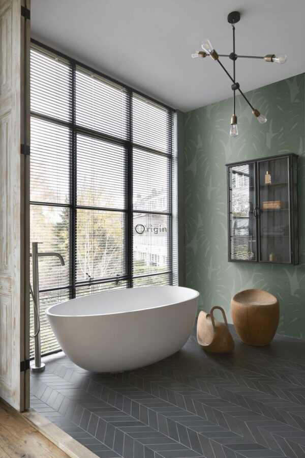 Origin Wallcoverings fototapeet lehed punutud struktuuriga - roheline