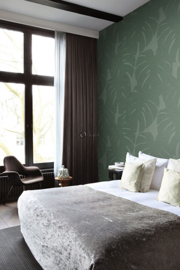 Origin Wallcoverings fototapeet lehed punutud struktuuriga - roheline