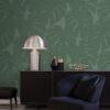 Origin Wallcoverings fototapeet lehed punutud struktuuriga - roheline