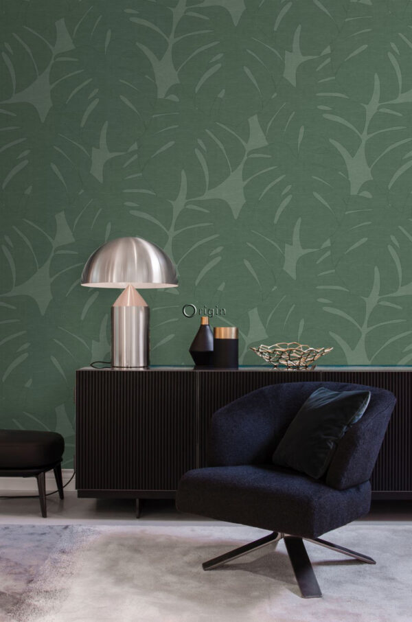 Origin Wallcoverings fototapeet lehed punutud struktuuriga - roheline