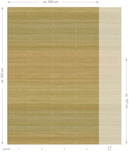 Origin Wallcoverings fototapeet kootud struktuur gradient kollane sinepikollane