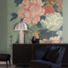 Origin Wallcoverings fototapeet paabulind ja pojengid - antiikroosa, roheline ja sinine