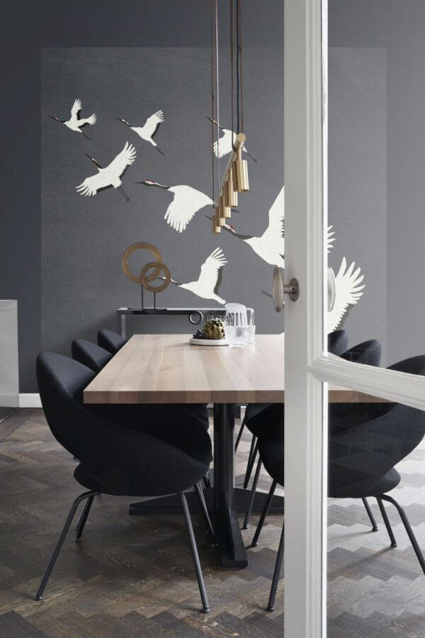 Origin Wallcoverings fototapeet kraanlinnud - tumehall