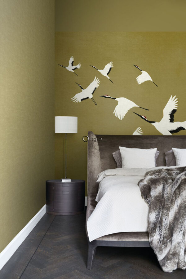 Origin Wallcoverings fototapeet kraanlinnud - sinepikollane