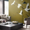 Origin Wallcoverings fototapeet kraanlinnud - sinepikollane
